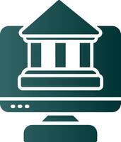 OnGlyph Gradient Court Glyph Gradient Icon vector