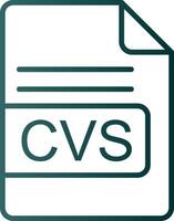 CVS File Format Line Gradient Icon vector