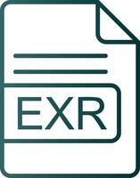 EXR File Format Line Gradient Icon vector