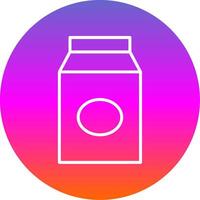 Milk Line Gradient Circle Icon vector