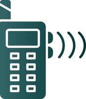 Walkie Talkie Glyph Gradient Icon vector