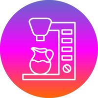 Coffee Maker Line Gradient Circle Icon vector