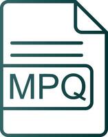 MPQ File Format Line Gradient Icon vector