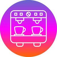 Coffee Machine Line Gradient Circle Icon vector