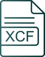 xcf archivo formato línea degradado icono vector