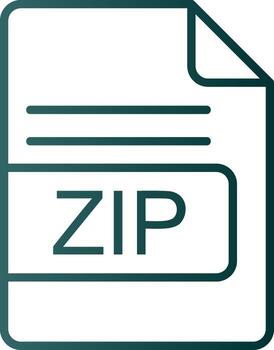 Código Postal archivo formato línea degradado icono vector