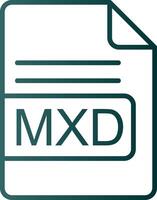 MXD File Format Line Gradient Icon vector