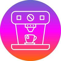 Coffee Machine Line Gradient Circle Icon vector
