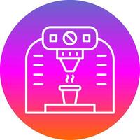 Coffee Machine Line Gradient Circle Icon vector