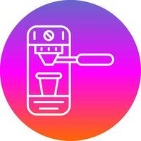 Coffee Machine Line Gradient Circle Icon vector