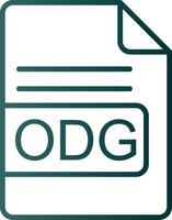 odg archivo formato línea degradado icono vector