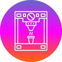Coffee Machine Line Gradient Circle Icon vector