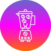 Coffee Grinder Line Gradient Circle Icon vector