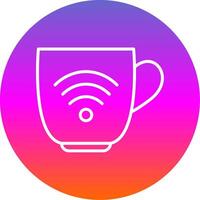 Wifi Line Gradient Circle Icon vector