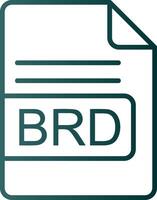 BRD File Format Line Gradient Icon vector