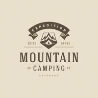 Mountains logo emblem illustration. vector