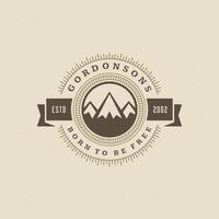 Mountains logo emblem illustration. vector