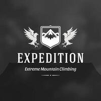 Mountains logo emblem illustration. vector