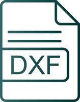 DXF File Format Line Gradient Icon vector