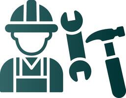 Plumber Glyph Gradient Icon vector