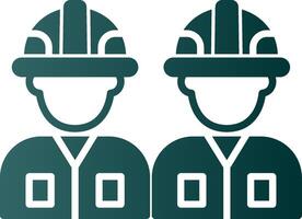 Worker Glyph Gradient Icon vector