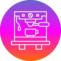 Coffee Machine Line Gradient Circle Icon vector