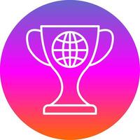 World Line Gradient Circle Icon vector