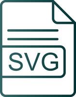 SVG File Format Line Gradient Icon vector