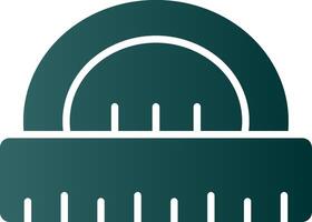 Curve Ruler Glyph Gradient Icon vector