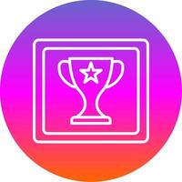 Frame Line Gradient Circle Icon vector