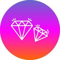 Diamond Line Gradient Circle Icon vector