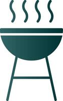 Barbecue Glyph Gradient Icon vector