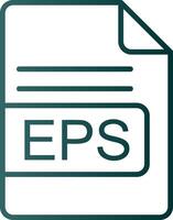 EPS File Format Line Gradient Icon vector