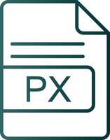 PX File Format Line Gradient Icon vector