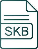 skb archivo formato línea degradado icono vector