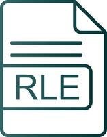 RLE File Format Line Gradient Icon vector