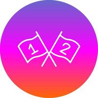 Flags Line Gradient Circle Icon vector