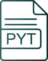 PYT File Format Line Gradient Icon vector