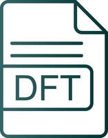 dft archivo formato línea degradado icono vector