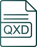 qxdd archivo formato línea degradado icono vector