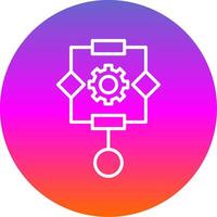 Algorithm Line Gradient Circle Icon vector