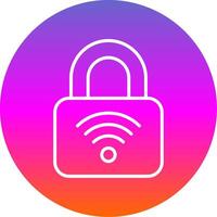 Padlock Line Gradient Circle Icon vector