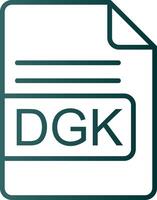 DGK File Format Line Gradient Icon vector