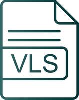 vls archivo formato línea degradado icono vector