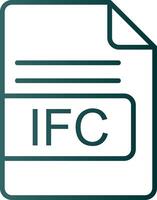 IFC File Format Line Gradient Icon vector