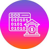 Browser Line Gradient Circle Icon vector