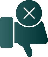 Dislike Glyph Gradient Icon vector