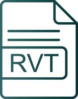 rvt archivo formato línea degradado icono vector