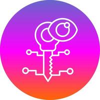 Key Line Gradient Circle Icon vector