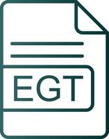 EGT File Format Line Gradient Icon vector